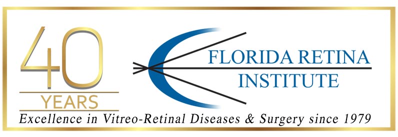 logo, florida retina institute, 40 year anniversary