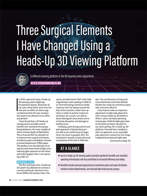 rt, retina today, january, february, dr houston