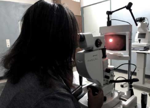 dr mgaya uses retinal diagram